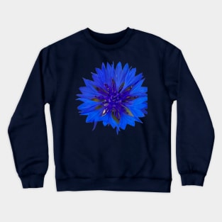 Cornflower Royal Blue Flower Crewneck Sweatshirt
